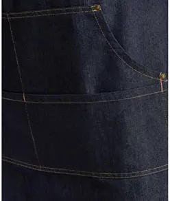 Grembiule con pettorina e cuciture jeans Premier