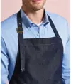 Grembiule con pettorina e cuciture jeans Premier