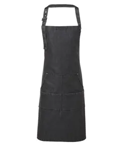 Grembiule con pettorina e cuciture jeans Premier
