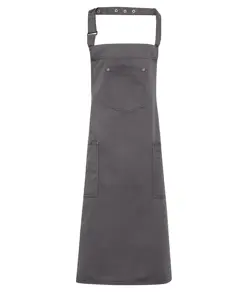 Grembiule con pettorina in cotone chino Premier