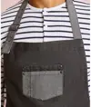 Grembiule con pettorina in denim a contrasto Domain Premier