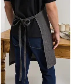 Grembiule con pettorina in denim di cotone, certificato biologico e Fairtrade Premier