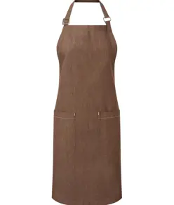 Grembiule con pettorina in denim di cotone, certificato biologico e Fairtrade Premier
