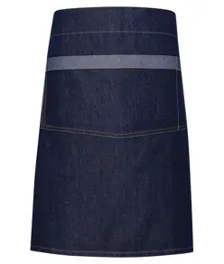 Grembiule corto in denim a contrasto Domain Premier