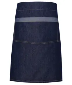 Grembiule corto in denim a contrasto Domain Premier