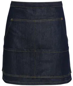 Grembiule da vita in denim con cuciture jeans Premier