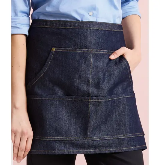 Grembiule da vita in denim con cuciture jeans Premier