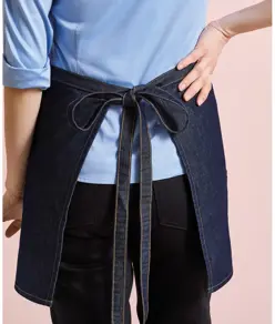 Grembiule da vita in denim con cuciture jeans Premier
