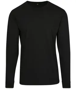 Maglia a maniche lunghe con polsini a costine Build Your Brand