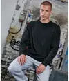 Maglia biologica a maniche lunghe con polsini a costine Build Your Brand