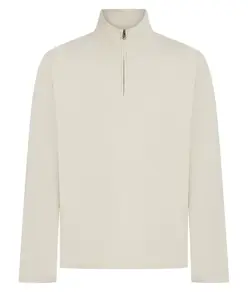 Maglia con zip a 1/4 in piqué premium Front Row
