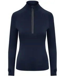Maglia Cool Flex da donna a mezza zip lunga AWDis Just Cool