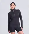 Maglia Cool Flex da donna a mezza zip lunga AWDis Just Cool