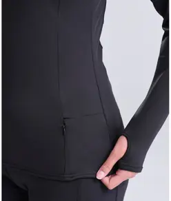 Maglia Cool Flex da donna a mezza zip lunga AWDis Just Cool