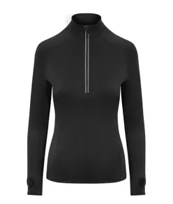 Maglia Cool Flex da donna a mezza zip lunga AWDis Just Cool