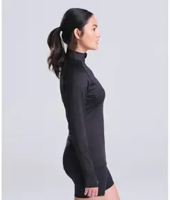 Maglia Cool Flex da donna a mezza zip lunga AWDis Just Cool