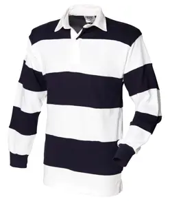 Maglia da rugby a righe cucite a manica lunga Front Row