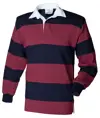Maglia da rugby a righe cucite a manica lunga Front Row
