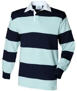 Maglia da rugby a righe cucite a manica lunga Front Row