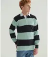 Maglia da rugby a righe cucite a manica lunga Front Row
