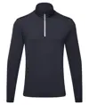 Maglia da uomo riciclata a maniche lunghe con interno garzato e zip a ¼ TriDri® TriDri