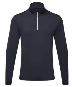 Maglia da uomo riciclata a maniche lunghe con interno garzato e zip a ¼ TriDri® TriDri