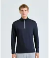Maglia da uomo riciclata a maniche lunghe con interno garzato e zip a ¼ TriDri® TriDri