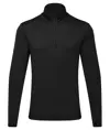 Maglia da uomo riciclata a maniche lunghe con interno garzato e zip a ¼ TriDri® TriDri