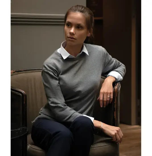 Maglia donna in merino extrafine Cashwool® Beaufort Nimbus