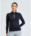 Maglia donna TriDri® riciclata garzata a maniche lunghe con zip a ¼ TriDri