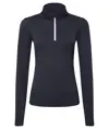Maglia donna TriDri® riciclata garzata a maniche lunghe con zip a ¼ TriDri
