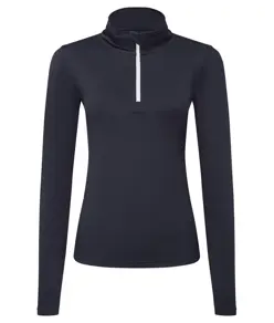Maglia donna TriDri® riciclata garzata a maniche lunghe con zip a ¼ TriDri