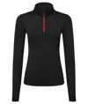 Maglia donna TriDri® riciclata garzata a maniche lunghe con zip a ¼ TriDri