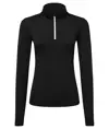 Maglia donna TriDri® riciclata garzata a maniche lunghe con zip a ¼ TriDri
