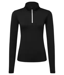 Maglia donna TriDri® riciclata garzata a maniche lunghe con zip a ¼ TriDri