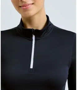 Maglia donna TriDri® riciclata garzata a maniche lunghe con zip a ¼ TriDri