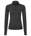 Maglia donna TriDri® riciclata garzata a maniche lunghe con zip a ¼ TriDri