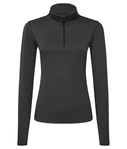 Maglia donna TriDri® riciclata garzata a maniche lunghe con zip a ¼ TriDri