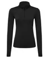 Maglia donna TriDri® riciclata garzata a maniche lunghe con zip a ¼ TriDri