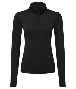 Maglia donna TriDri® riciclata garzata a maniche lunghe con zip a ¼ TriDri