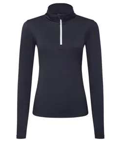 Maglia donna TriDri® riciclata garzata a maniche lunghe con zip a ¼ TriDri