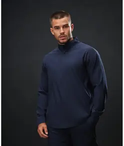 Maglia tecnica con zip a 1/4 Tombo