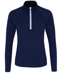 Maglia tecnica da donna a maniche lunghe con zip a ¼ TriDri® TriDri