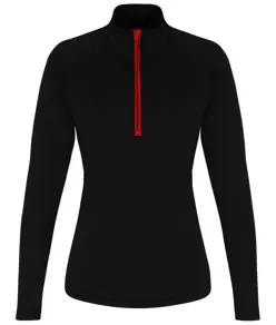 Maglia tecnica da donna a maniche lunghe con zip a ¼ TriDri® TriDri