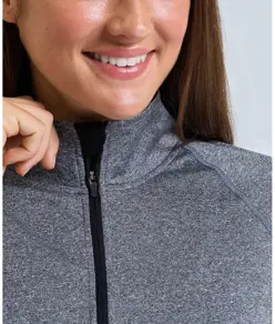 Maglia tecnica da donna a maniche lunghe con zip a ¼ TriDri® TriDri