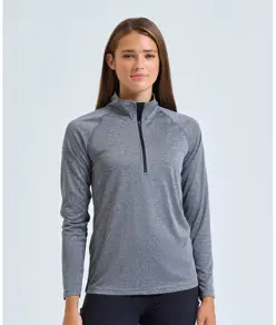 Maglia tecnica da donna a maniche lunghe con zip a ¼ TriDri® TriDri