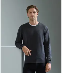 Maglione a girocollo in maglia ricco di cotone Premier