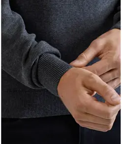 Maglione a girocollo in maglia ricco di cotone Premier