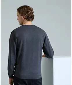 Maglione a girocollo in maglia ricco di cotone Premier