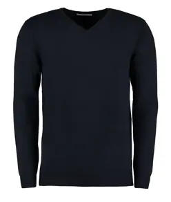 Maglione con scollo a V a maniche lunghe Arundel (taglio classico) Kustom Kit